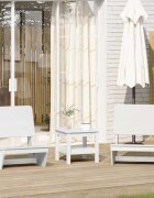 vidaXL Градински столове 2 бр бели 60x64x705 см борово дърво масив