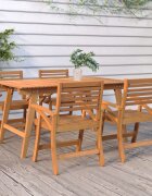 vidaXL Градински столове 4 бр 58x58x87 см акация масив