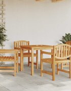 vidaXL Градински столове 4 бр 58x59x88 см тиково дърво масив