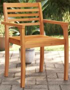 vidaXL Градински столове 6 бр 59x55x85 см акация масив
