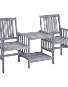 vidaXL Градински столове с маса за чай 159x61x92 см акация масив