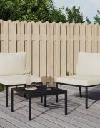 vidaXL Градински столове с пясъчни възглавници 2 бр 60x74x79см стомана