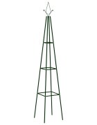 vidaXL Градински стойки за цветя 2 бр тъмнозелени 35x35x195 см желязо