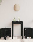 vidaXL Градински табуретки 2 бр черни 40x36x45 см борово дърво масив