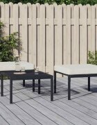 vidaXL Градински табуретки с възглавници 2 бр 60x60x35 см стомана