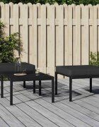 vidaXL Градински табуретки сиви възглавници 2 бр 60x60x35 см стомана