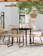 vidaXL Градински трапезен комплект 5 части дъб