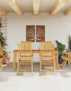vidaXL Градински трапезен комплект 7 части 180x90x75 см акациево дърво масив