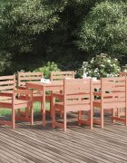 vidaXL Градински трапезен комплект от 7 части дугласко дърво масив