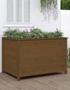 vidaXL Градинско повдигнато легло 1195x825x78 см бор масив