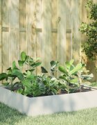 vidaXL Градинско повдигнато легло бяло 100x100x335 см стомана