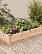 vidaXL Градинско повдигнато легло с вложка 120x45x25 см масивна ела