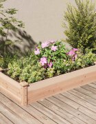vidaXL Градинско повдигнато легло с вложка 120x60x25 см масивна ела