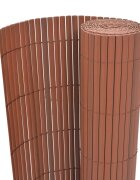 vidaXL Градска ограда Кафяво 150 x 500 cm ПВЦ