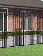 vidaXL Градска ограда KAMPEN 240 x 222 cm Прахово покритие стомана