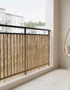 vidaXL Градска ограда Въглен 500 x 100 cm Тръстика
