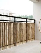 vidaXL Градска ограда Въглен 500 x 80 см Тръстика
