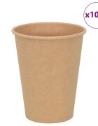 vidaXL Хартиени чаши за кафе 1000 бр. 12oz 300ml Кафяво