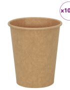 vidaXL Хартиени чаши за кафе 1000 бр. 8oz 200ml Кафяво