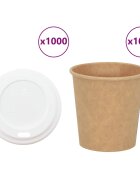 vidaXL Хартиени чаши за кафе с капаци 1000 бр. 100 мл