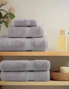 vidaXL Хавлия за гости SOLUND 10 бр. Сив 15 x 21 cm 550 gsm