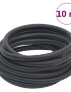 vidaXL Хибриден маркуч за въздух черен 06" 10 м гума и PVC