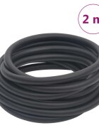 vidaXL Хибриден маркуч за въздух черен 06" 2 м гума и PVC