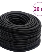 vidaXL Хибриден маркуч за въздух черен 06" 20 м гума и PVC