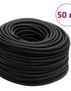 vidaXL Хибриден маркуч за въздух черен 06" 50 м гума и PVC