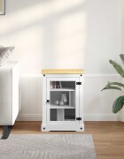 vidaXL HiFi шкаф Бяло 60 x 50 x 82 см Солидно борово дърво