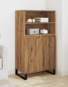 vidaXL Highboard Artisan Дъб 60x36x110 cm Инженерна дървесина