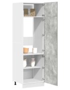vidaXL Хладилник "Lyon" бетонно сив 60x57x207 см инженерно дърво