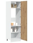 vidaXL Хладилник "Lyon" дъб Artisan 60x57x207 см инженерно дърво