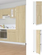 vidaXL Хладилник "Lyon" дъб сонома 60x57x207 см инженерно дърво