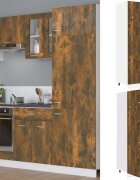 vidaXL Хладилник "Lyon" пушен дъб 60x57x207 см инженерно дърво