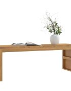 vidaXL Холна маса 110x35x38 см масивно тиково дърво
