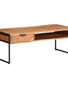 vidaXL Холна маса 110x55x40 см масивна акация