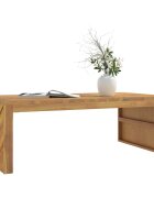 vidaXL Холна маса 110x60x38 см масивно тиково дърво