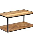 vidaXL Холна маса 90x50x40 см масивна регенерирана дървесина