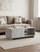 vidaXL Холна маса Бетонно сиво 95 x 505 x 35 см Инженерно дърво