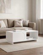 vidaXL Холна маса Бяло 95 x 505 x 35 см Инженерно дърво