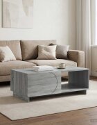 vidaXL Холна маса Сив Сонома 95 x 505 x 35 см Инженерно дърво