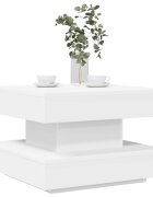 vidaXL Холна маса въртяща се на 360 градуса бяла 50x50x345 см