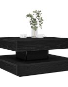 vidaXL Холна маса въртяща се на 360 градуса черна 70x70x345 см