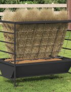 vidaXL Хранилка за добитък Черно 100 x 60 x 90 см 15 kg
