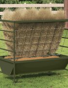 vidaXL Хранилка за добитък Маслиненозелено 100 x 60 x 90 см 15 kg