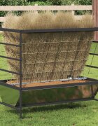 vidaXL Хранилка за добитък Сребристо 100 x 60 x 90 см 15 kg