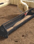 vidaXL Хранилка за пилета Черно 108 x 205 x 20 см 5 kg