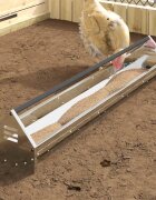 vidaXL Хранилка за пилета Сребристо 108 x 205 x 20 см 5 kg