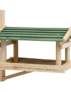 vidaXL Хранилка за птици дърво масив 35x295x21 см